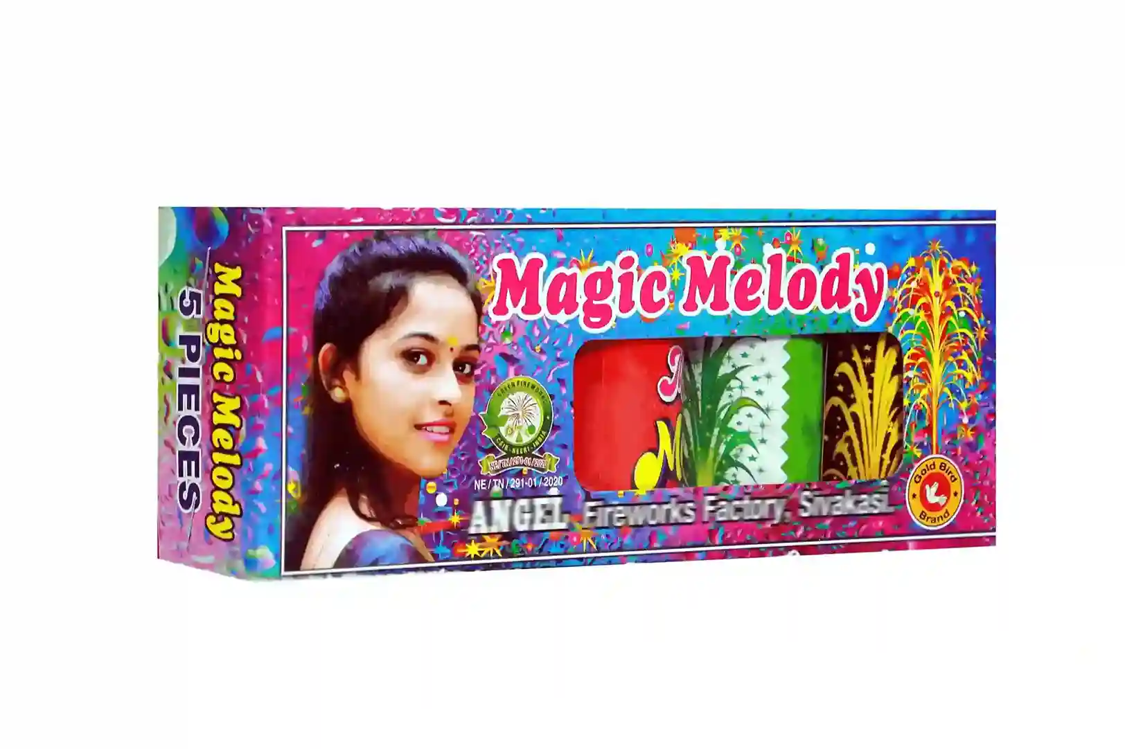 Buy Magic Melody 5 pcs fancy colour fireworks online from Sivakasi